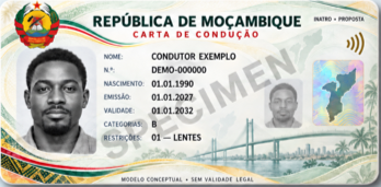 Licence front — fictional specimen